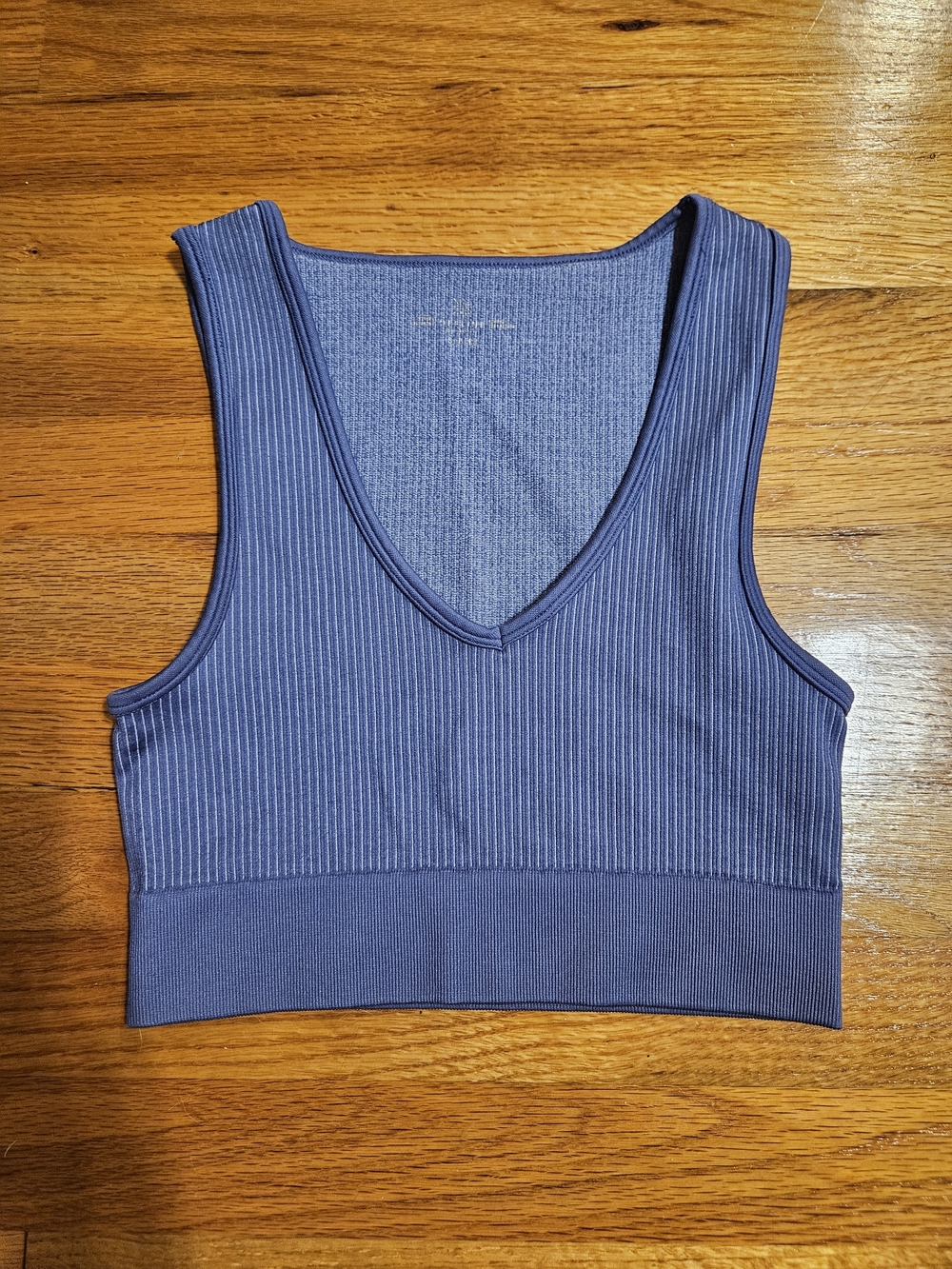 Offline by Aerie Ribbed Seamless Longline Sports Bra S/M Blue